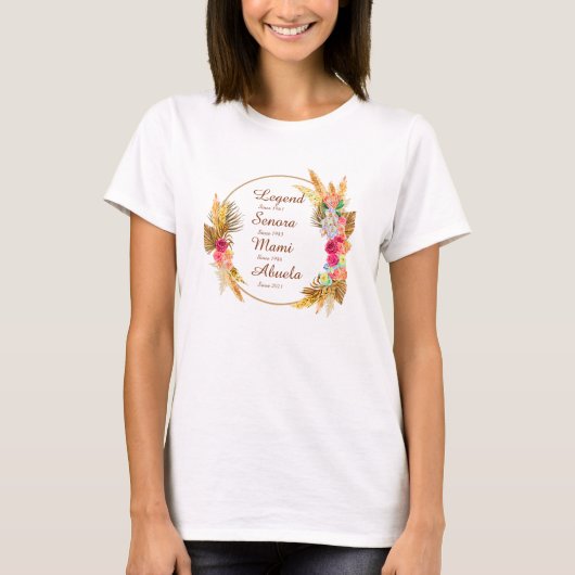 T-shirt Modifier N'IMPORTE QUEL Nom Date Légende Senora Ma (Devant)