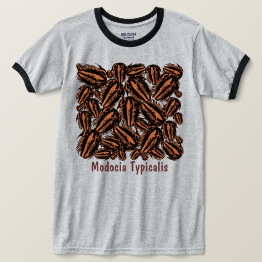 T-shirt Modocia Typicalis - essaim de trilobite fossile (Design devant)
