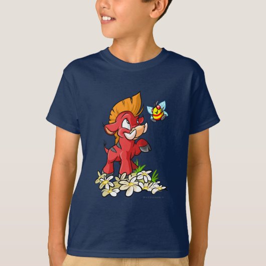 T-shirt Moehog rouge et bourdonnement (Devant)