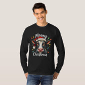 T-shirt Moey Noël Funny Xmas Vache Amateurs de bétail (Devant entier)