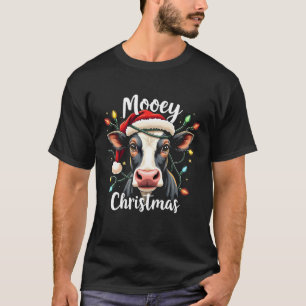 T-shirt Moey Noël Funny Xmas Vache Amateurs de bétail