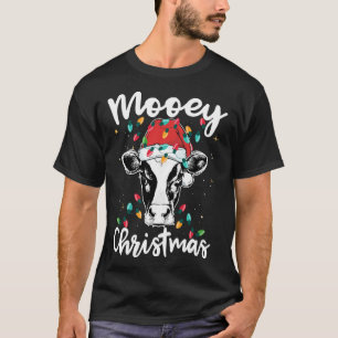 T-shirt Moey Noël Père Noël illuminations de Noël Vaches A
