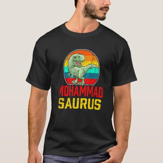 T-shirt Mohammad Saurus Famille Réunion Nom Nom Équipe Cus (Devant)