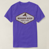 T-shirt Mohawk River State Park New York Tree Log Texture (Design devant)