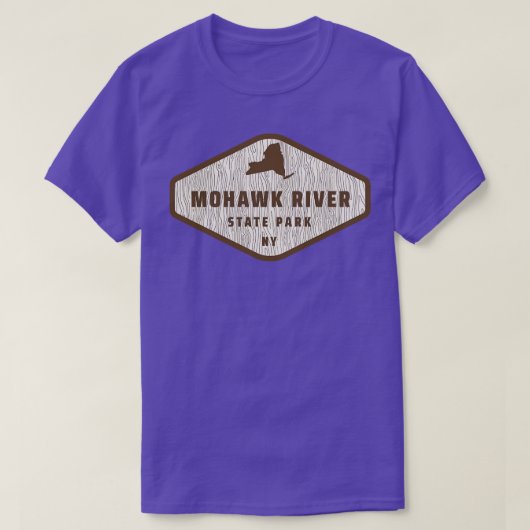 T-shirt Mohawk River State Park New York Tree Log Texture (Design devant)