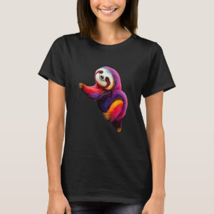 T-shirt Moi et ma Sloth ayant un temps joyeux