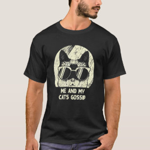 T-shirt Moi et mes chats commère Chat Humour de chaton M