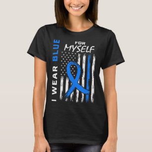 T-shirt Moi Je Porte Du Bleu Pour Moi-Même Sensibilisation