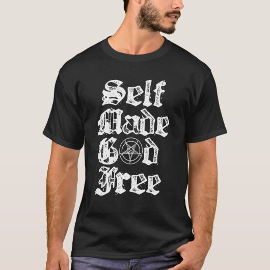 T-shirt Moi-même Dieu libre Dark Occult Satanic Baphomet M (Devant)