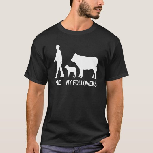 T-shirt Moi Mon Follower Cow Milk Farmer Mignonne Animal S (Devant)