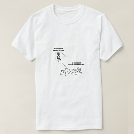 T-shirt Moi Montrant Des Symptômes Clairs De Maladie (Design devant)