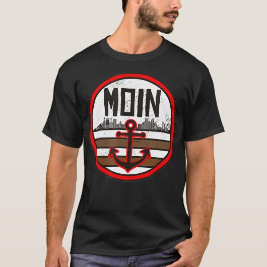 T-shirt Moin Ihr Sacken Hambourg Allemagne du Nord Design (Devant)