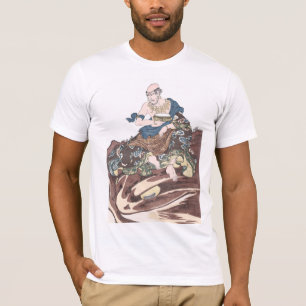 T-shirt Moine bouddhiste immortel d'Ukiyo-e sur une tête