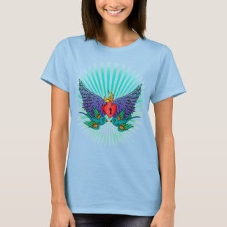 T-shirt moineau/coeur