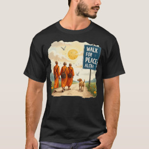 T-shirt Moines de la Marche pour la Paix avec Aloka