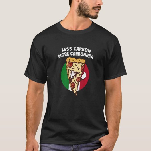 T-shirt Moins de carbone Plus de carbone Humour italien It (Devant)