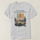 T-shirt "Moins de Frein, Plus d'Accélérateur" Aventure Rét (Design devant)