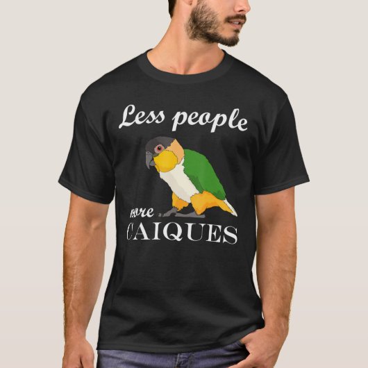 T-shirt Moins de gens perroquet caïque à ventre blanc (Devant)