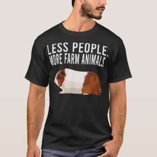 T-shirt Moins de gens Plus d'animaux de ferme Guinée Cocho