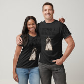T-shirt Moins de gens Plus de chiens Lhasa Apsos Introvert (Unisexe)