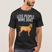 T-shirt Moins de gens Plus de chiens Moteur Bull Terrier I (Devant)