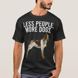 T-shirt Moins de gens Plus de chiens Pointeur À poils durs
