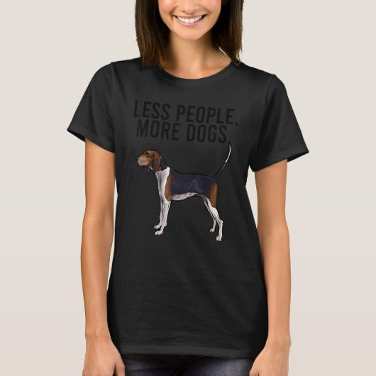 T-shirt Moins de gens Plus de chiens Treking Walker Coonho (Devant)