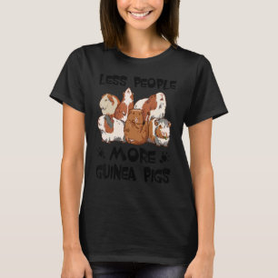 T-shirt Moins de gens Plus de cochons de Guinée Animaux de