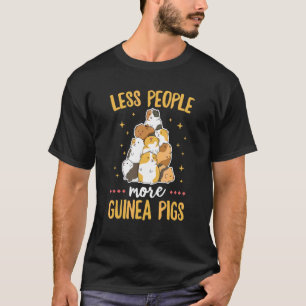 T-shirt Moins De Gens Plus De Cochons De Guinée Citer Pour