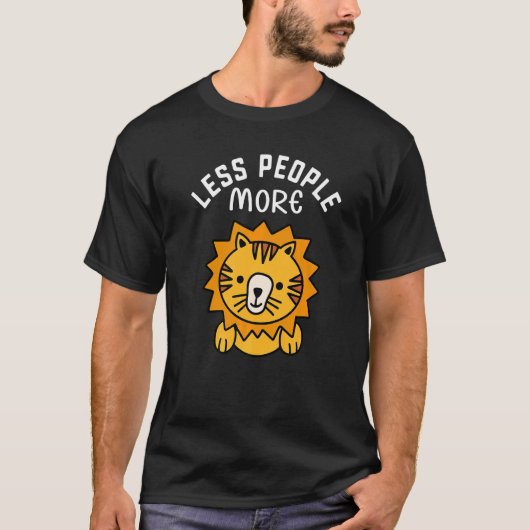T-shirt Moins de gens Plus de Lions Je Lion I Petit Lion I (Devant)