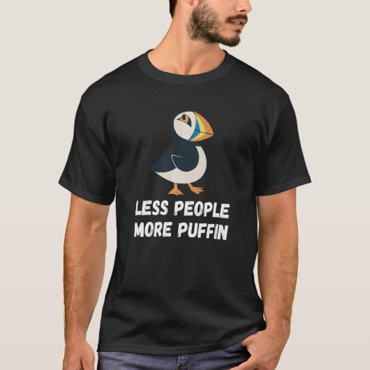 T-shirt Moins de gens Plus Puffin Sea Parrot Sea Bird Puff (Devant)