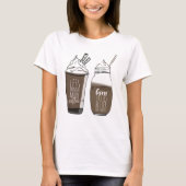 T-shirt moins de lundi plus de café (Devant)