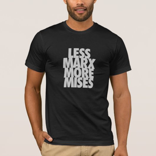 T-shirt Moins de Marx plus de Mises (Devant)