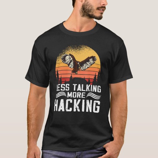 T-shirt Moins de parler plus Hacking Sunset Falconer Falco (Devant)