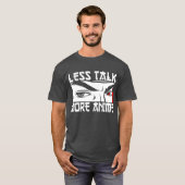 T-shirt Moins de Parole Plus d'Anime - Drôle d'Anime (Devant entier)