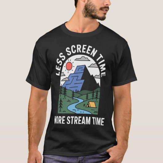 T-shirt Moins de temps devant l'écran Plus de temps de str (Devant)