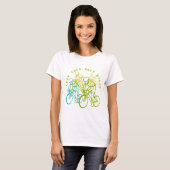 T-shirt Moins de voitures plus de vélos (Devant entier)