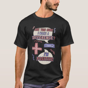 T-shirt Moins Et Plus Signe Math Pun