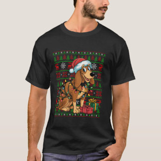 T-shirt Moins moche Noël Chapeau Trek Walker Coonhound Chi