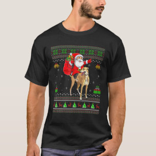 T-shirt Moins moche Noël drôle Père Noël équitation G