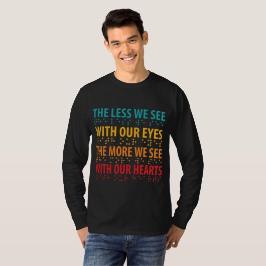T-shirt Moins On Voit Avec Nos Yeux - Éclaircissement Brai (Devant entier)