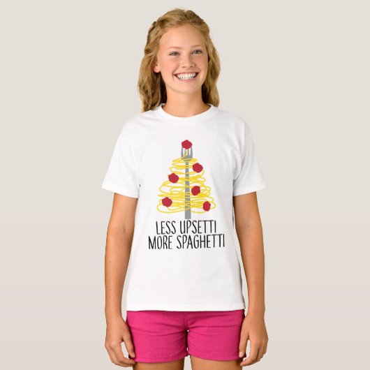 T-shirt Moins Upsetti Plus de Spaghetti (Devant entier)