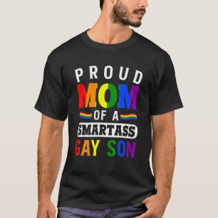 T-shirt Mois De Fierté Lgbt Drapeau Gay Fier Maman D'Un Sm