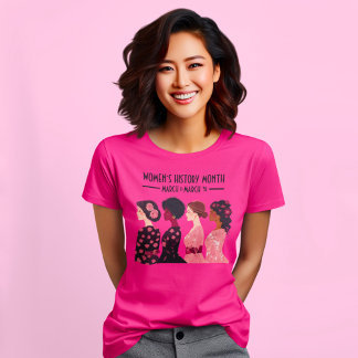 T-shirt Mois de l’histoire des femmes Global Women Pink Fl
