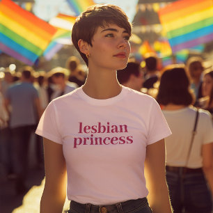 T-shirt Mois de la fierté de la princesse lesbienne rose