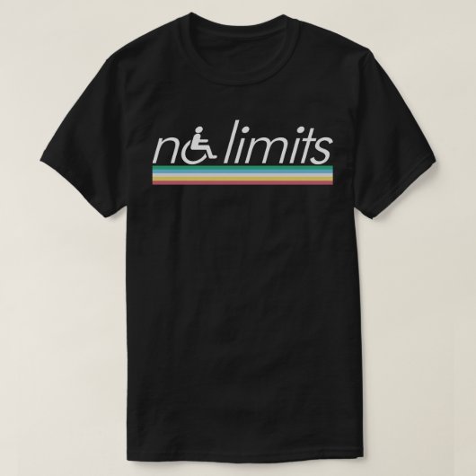 T-shirt Mois de la fierté d'invalidité - Pas de limites (Design devant)
