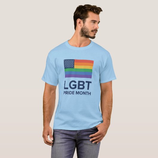 T-shirt Mois de la fierté LGBT| États-Unis (Devant entier)