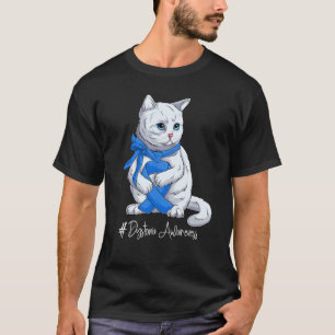 T-shirt Mois de la sensibilisation à la dystonie Ruban ble