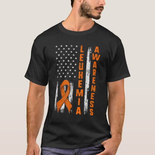 T-shirt Mois de la sensibilisation à la leucémie Drapeau a (Devant)