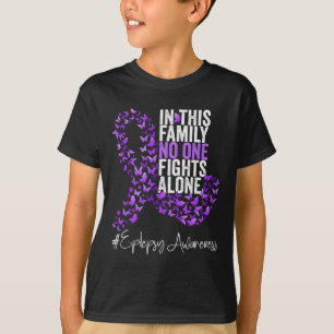 T-shirt Mois de la sensibilisation à l'épilepsie Ruban vio